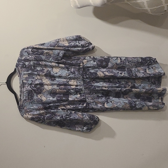 Rebecca Taylor Silk 3/4 sleeve floral print Mini Dress with pockets - Picture 2 of 11